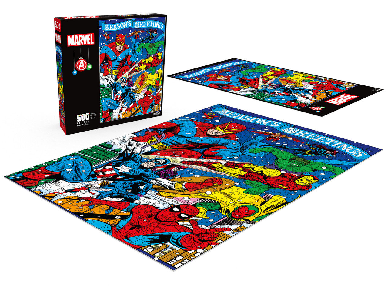 Marvel Season’s Greetings From The Avengers 500 Piece Jigsaw Puzzle Contents