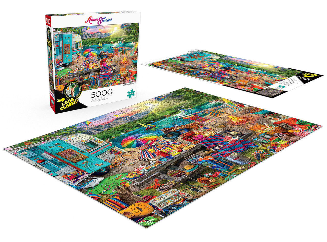 Look Closer Family Campsite 500 Piece Content