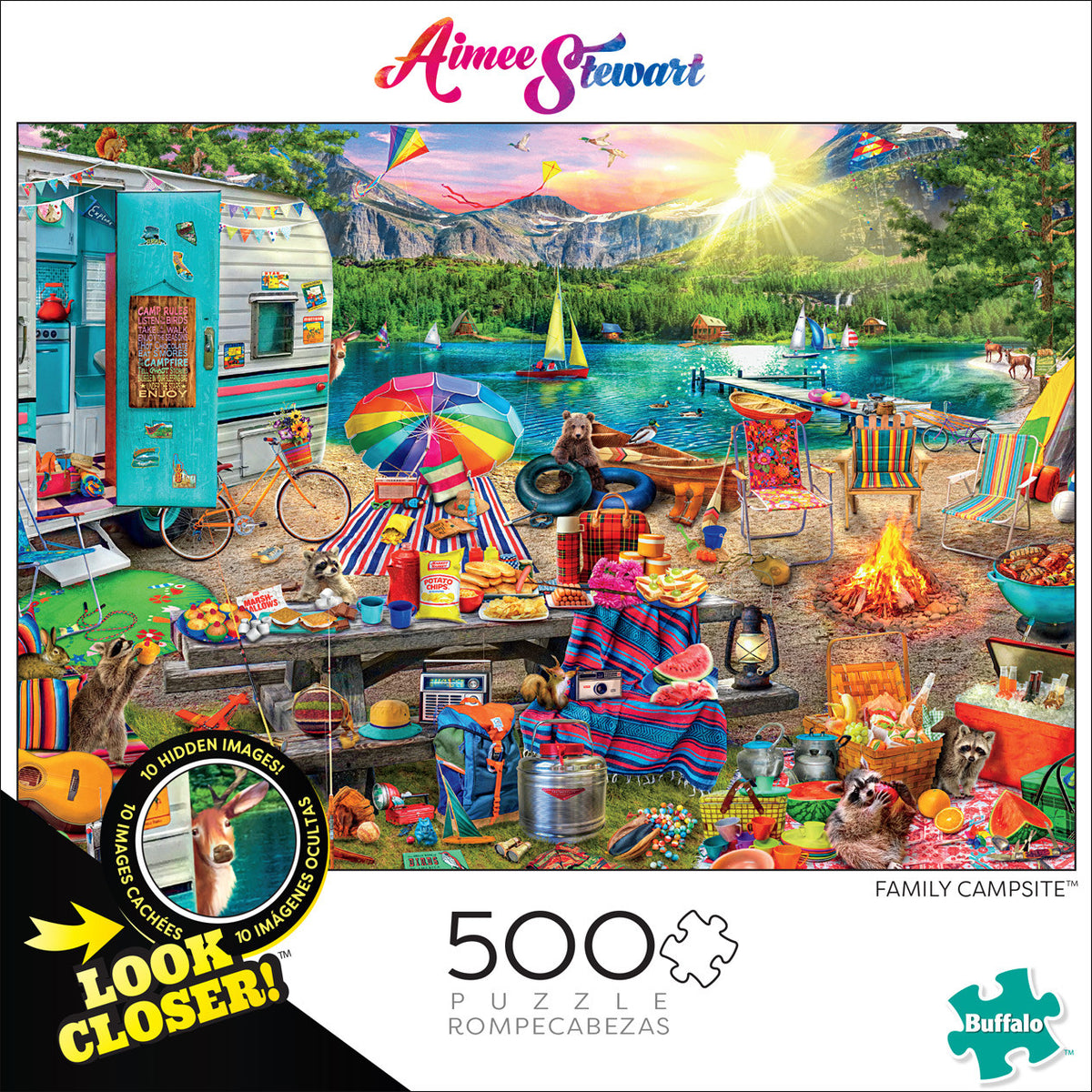 Aimee Stewart: Look Closer Family Campsite 500 Piece Jigsaw Puzzle