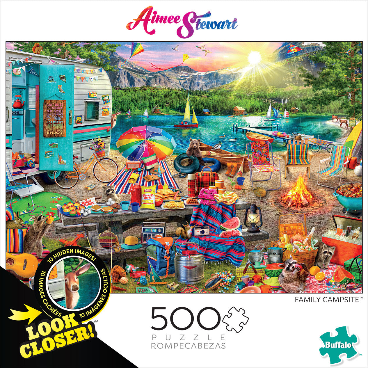Look Closer Family Campsite 500 Piece Box