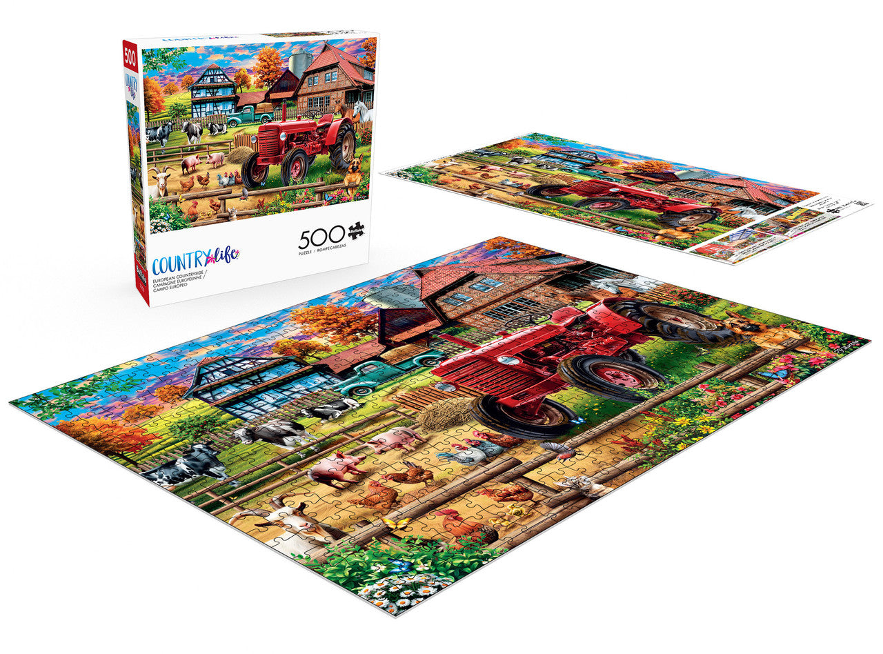 Country Life: European Countryside 500 Piece Puzzle