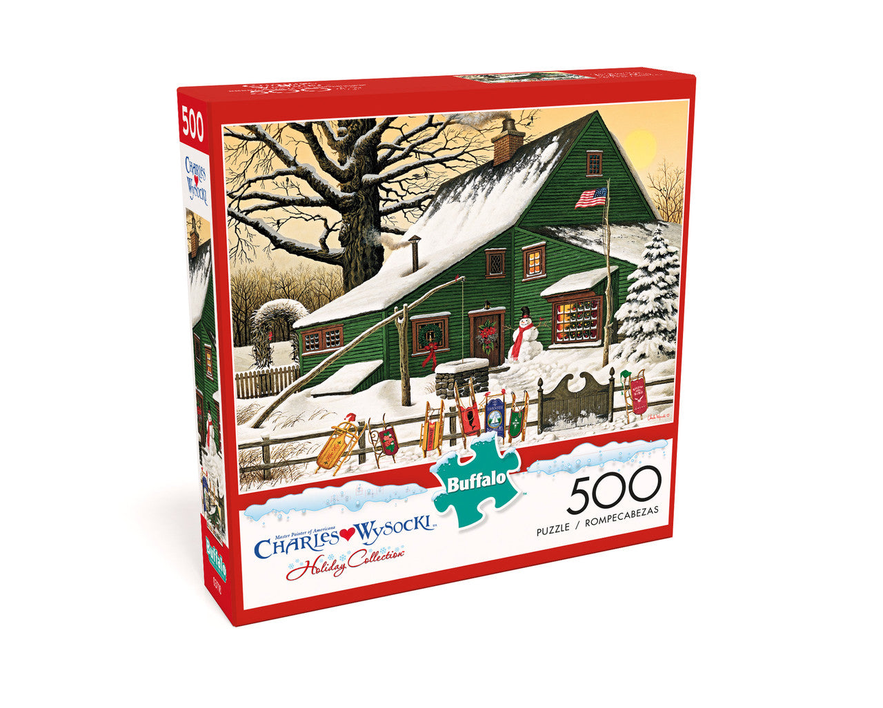 Charles Wysocki Cocoa Break at the Copperfields 500 Piece Jigsaw Puzzle 3D