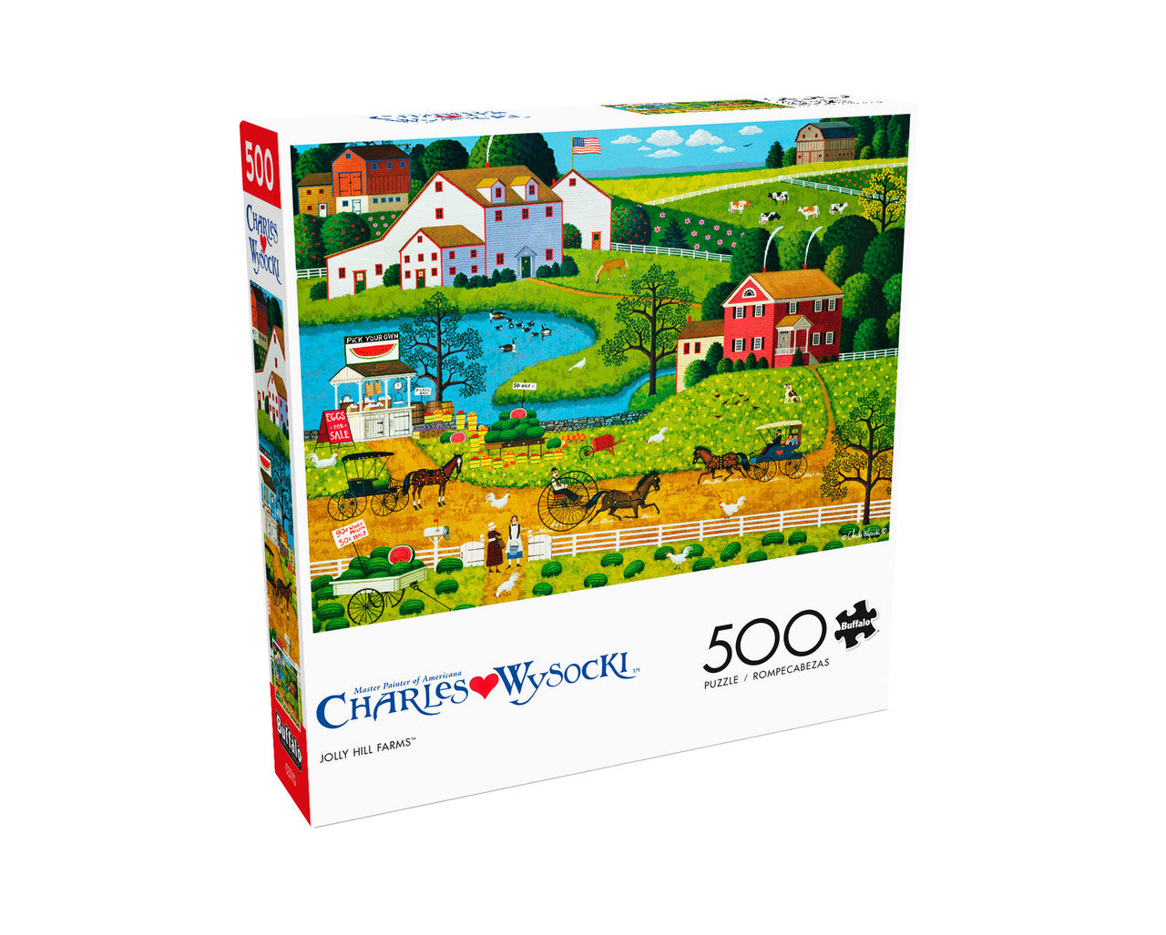 Charles Wysocki: AMERICANA: Jolly Hill Farms 500 Piece Puzzle