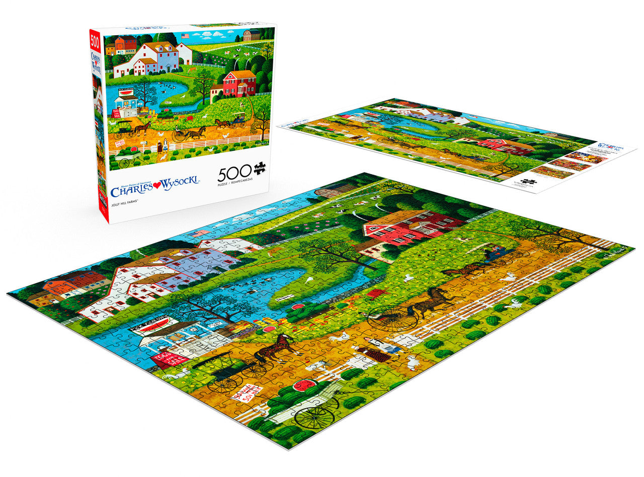 Charles Wysocki: AMERICANA: Jolly Hill Farms 500 Piece Puzzle