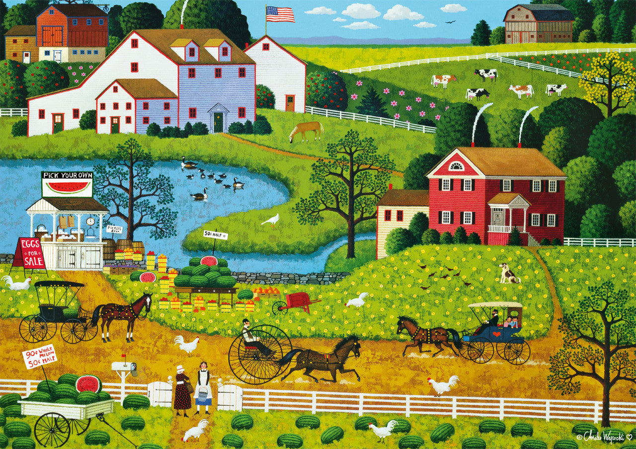 Charles Wysocki: AMERICANA: Jolly Hill Farms 500 Piece Puzzle