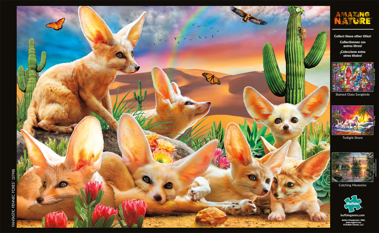 Amazing Nature Fantastic Fennec Foxes 500 Piece Jigsaw Puzzle Poster