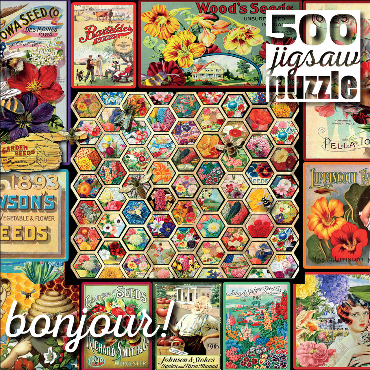 Buffalo Games SPRING 25 Puzzle Bundle – 4-Pack (2 x 300-Piece & 2 x 500-Piece Jigsaw Puzzles)