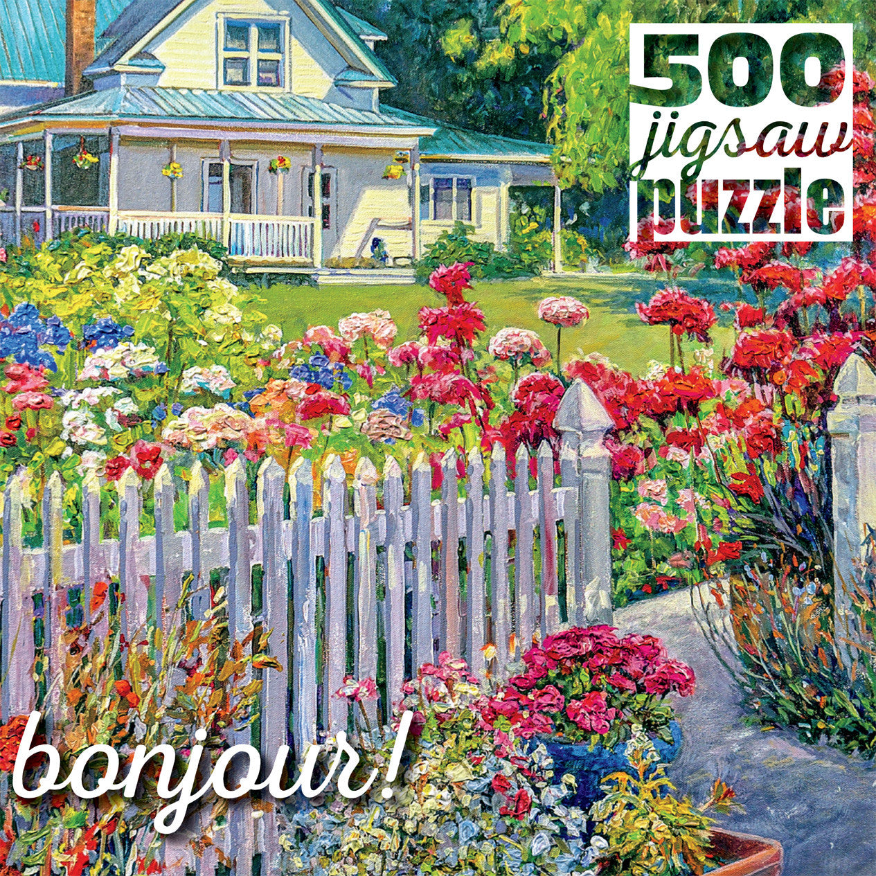 Bonjour: Fenceline Garden 500 Piece Puzzle