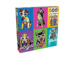 Bonjour: Colorblock Dogs 500 Piece Puzzle