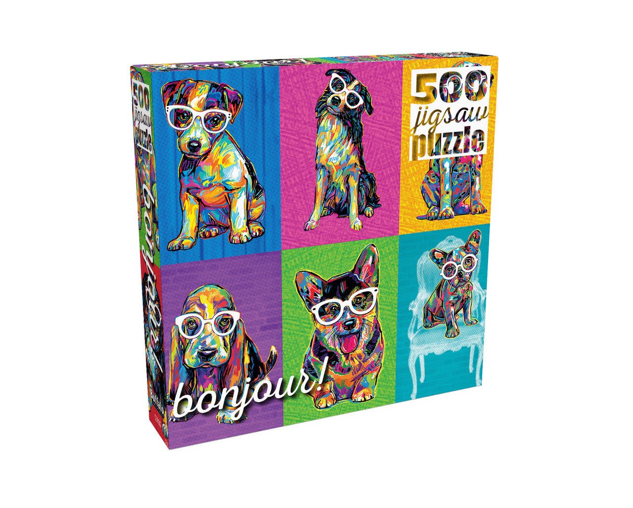 Bonjour: Colorblock Dogs 500 Piece Puzzle