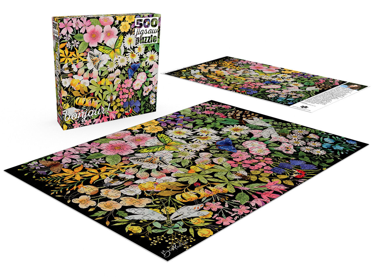 Bonjour: Night Blossoms 500 Piece Puzzle