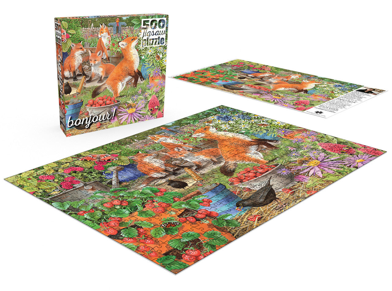 Bonjour: Foxes in the Veggie Patch 500 Piece Puzzle