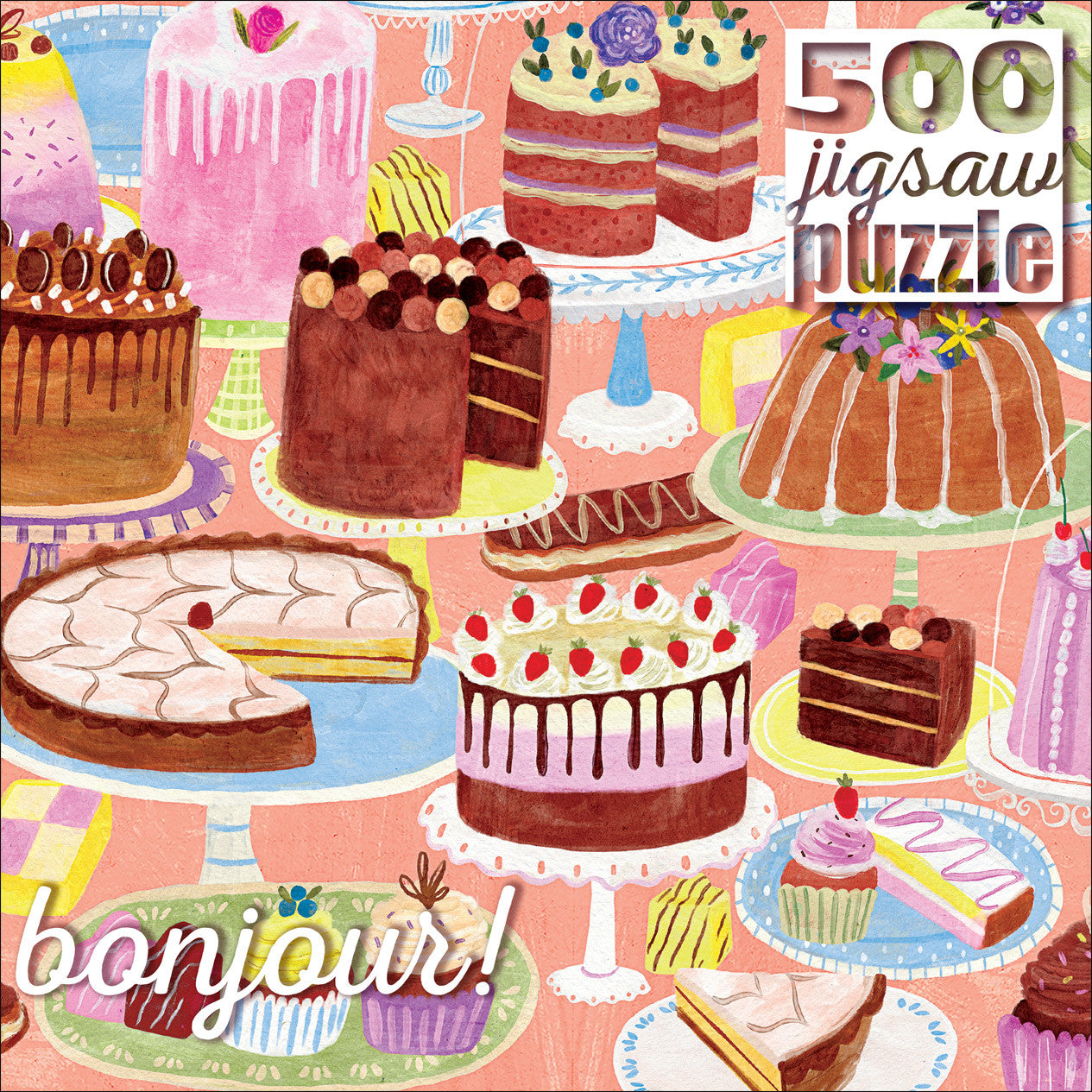 Bonjour: Cakes Galore! 500 Piece Puzzle