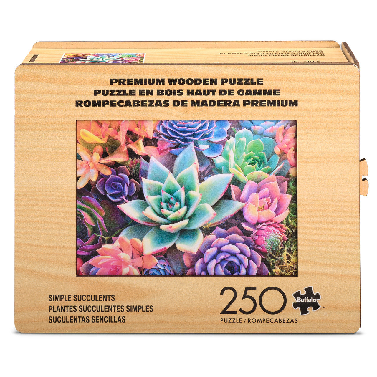 Wood Puzzle: Simple Succulent 250 Piece Puzzle