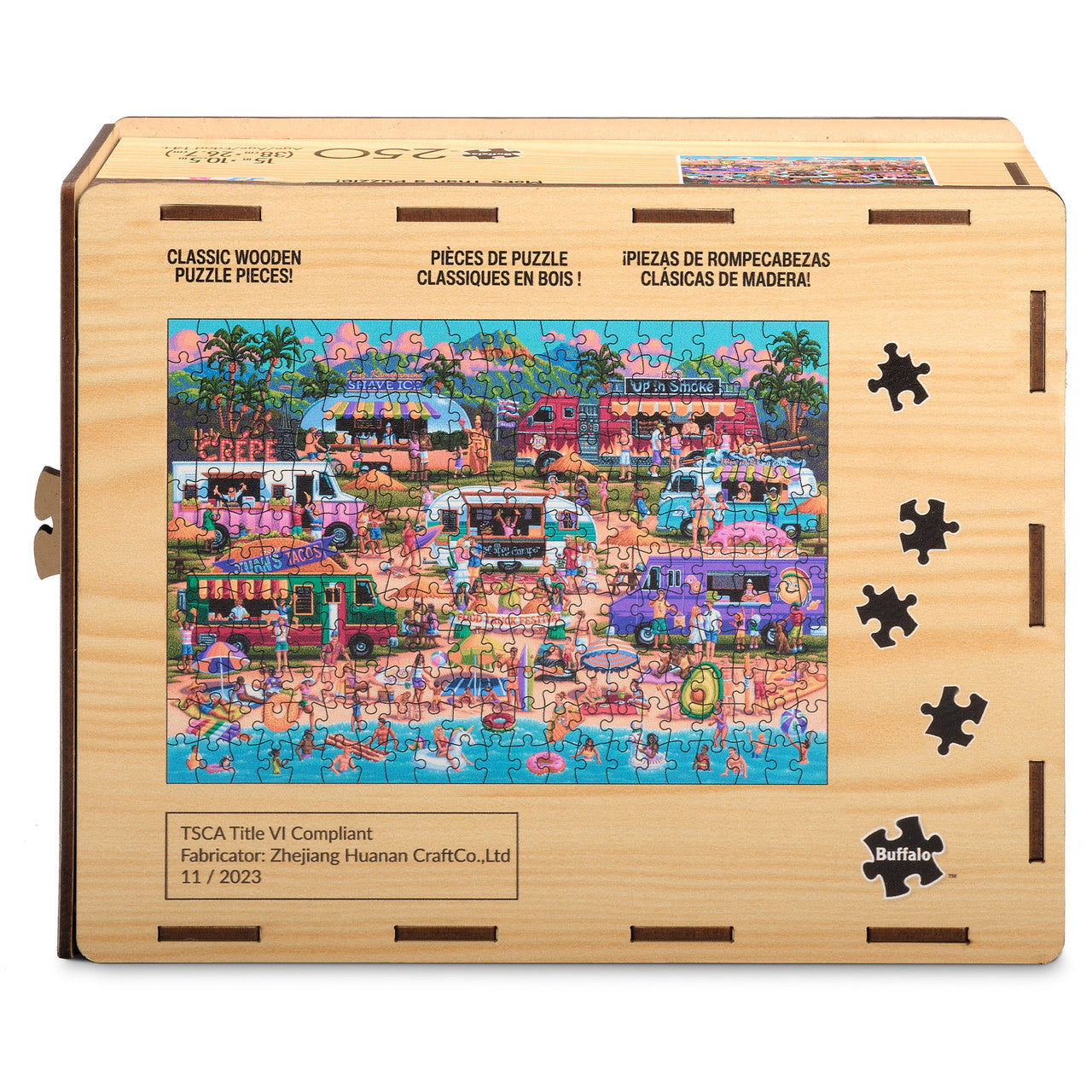 Wood Puzzle: Hawaiian Food Truck Festival 250 Piece Puzzle