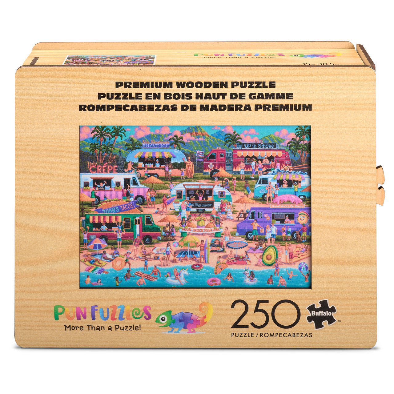Wood Puzzle: Hawaiian Food Truck Festival 250 Piece Puzzle