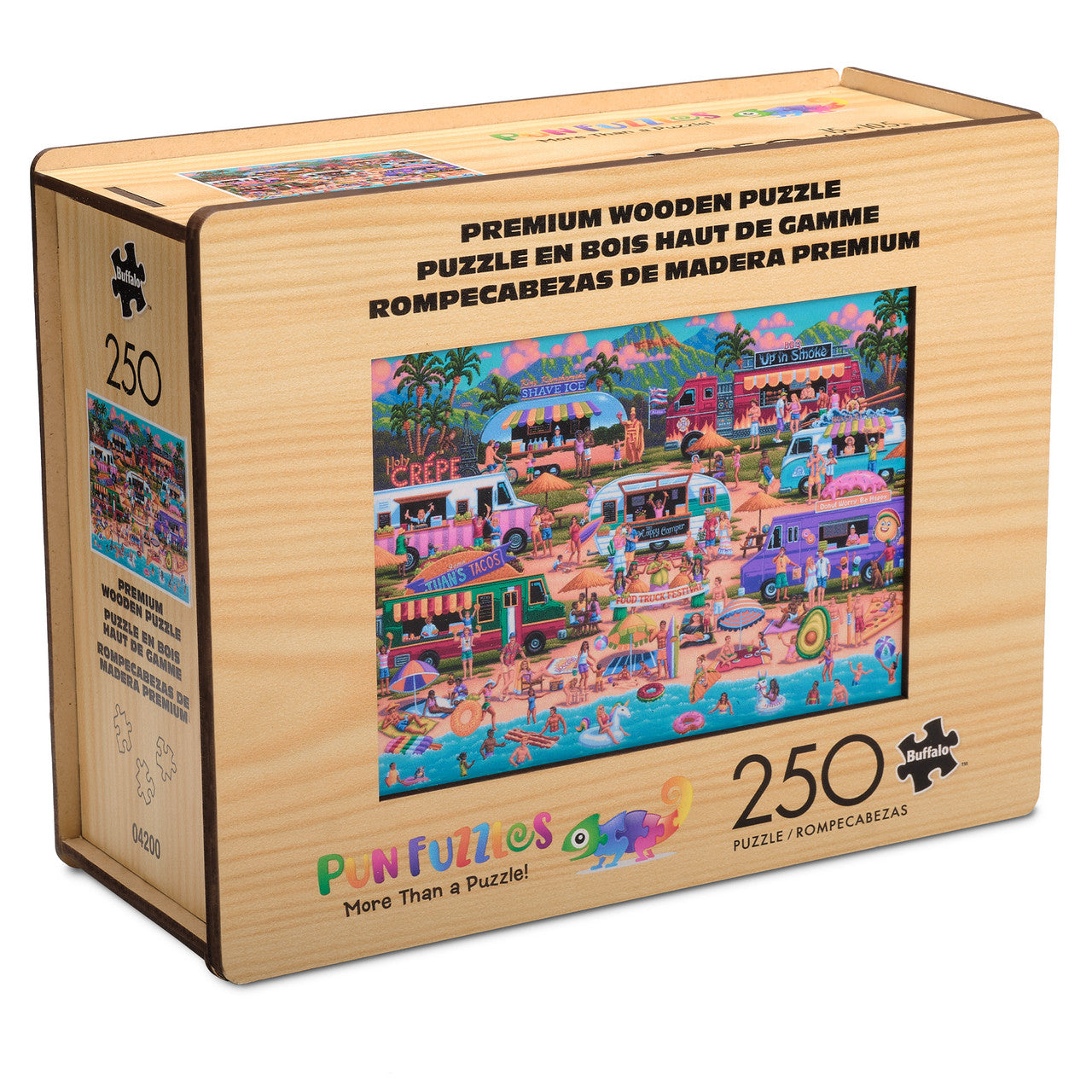 Wood Puzzle: Hawaiian Food Truck Festival 250 Piece Puzzle