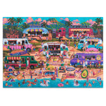 Wood Puzzle: Hawaiian Food Truck Festival-Whimsy Pieces 250 Piece Puzzle