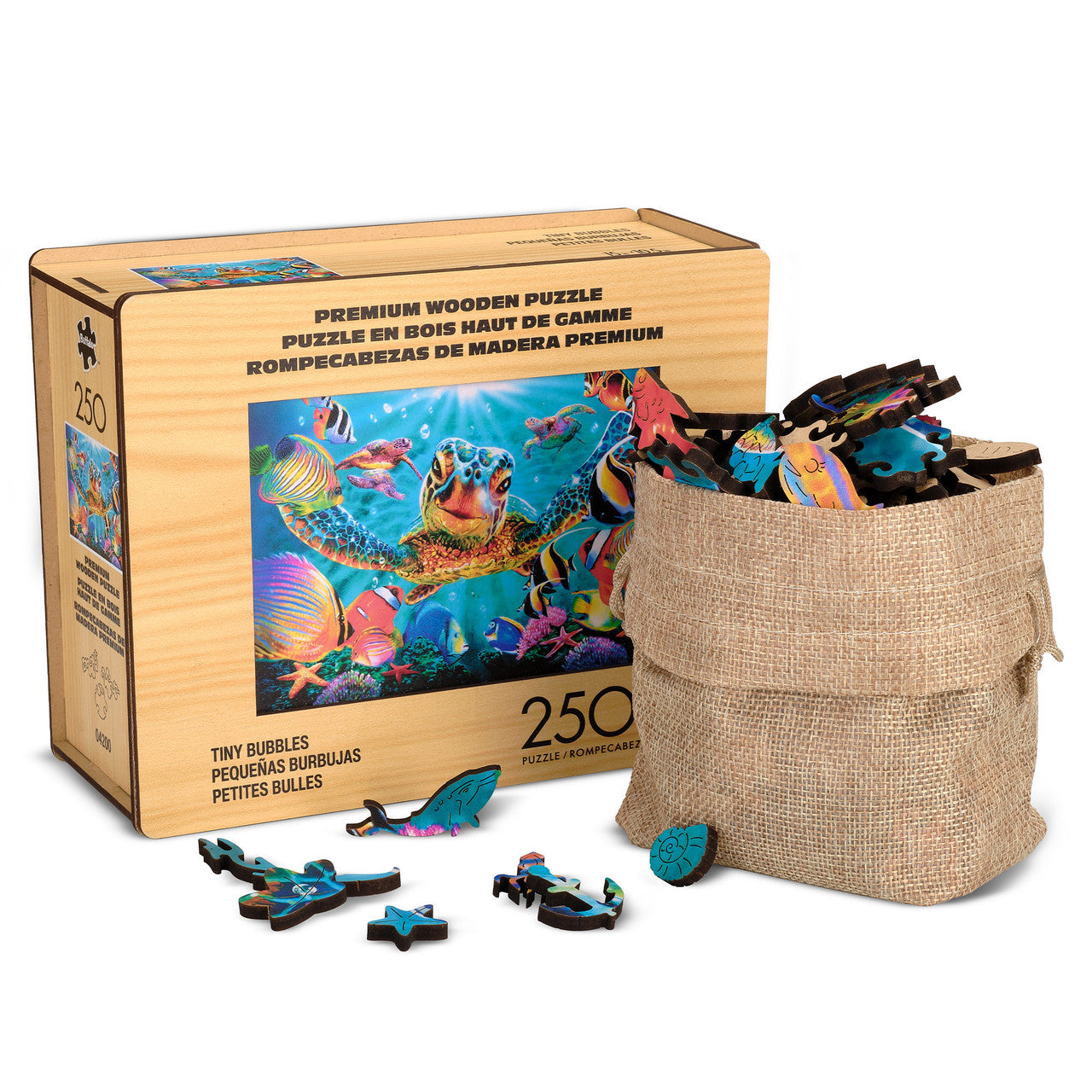 Wood Puzzle: Tiny Bubbles-Whimsy Pieces 250 Piece Puzzle