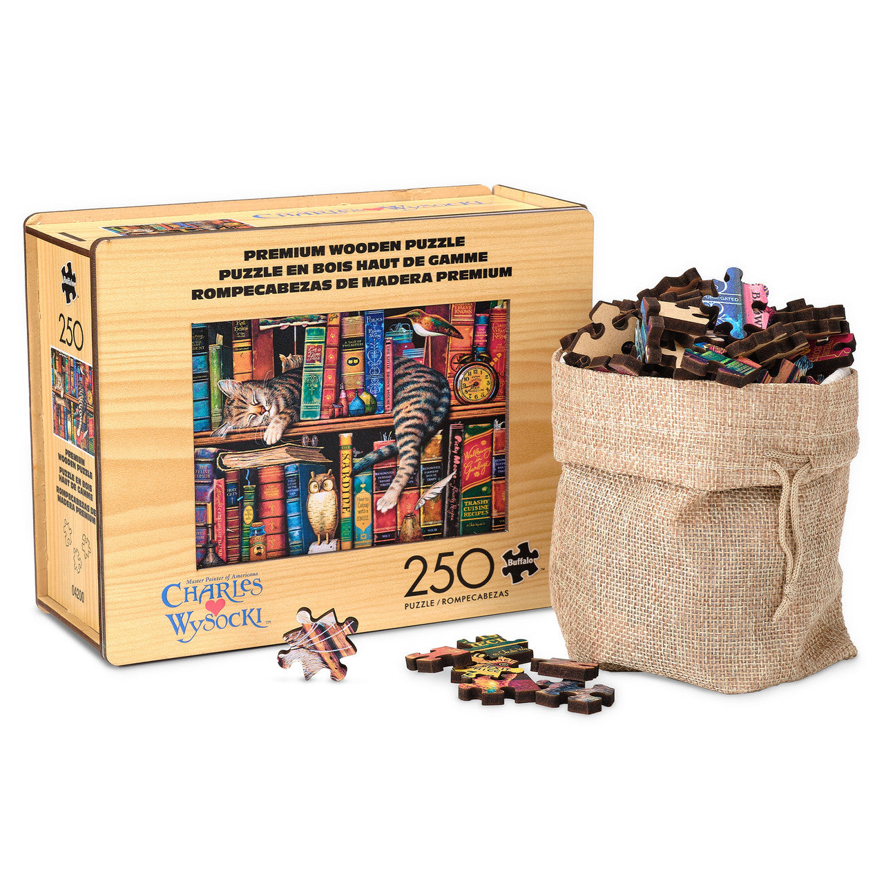 Wood Puzzle: Charles Wysocki: Frederick the Literate 250 Piece Puzzle