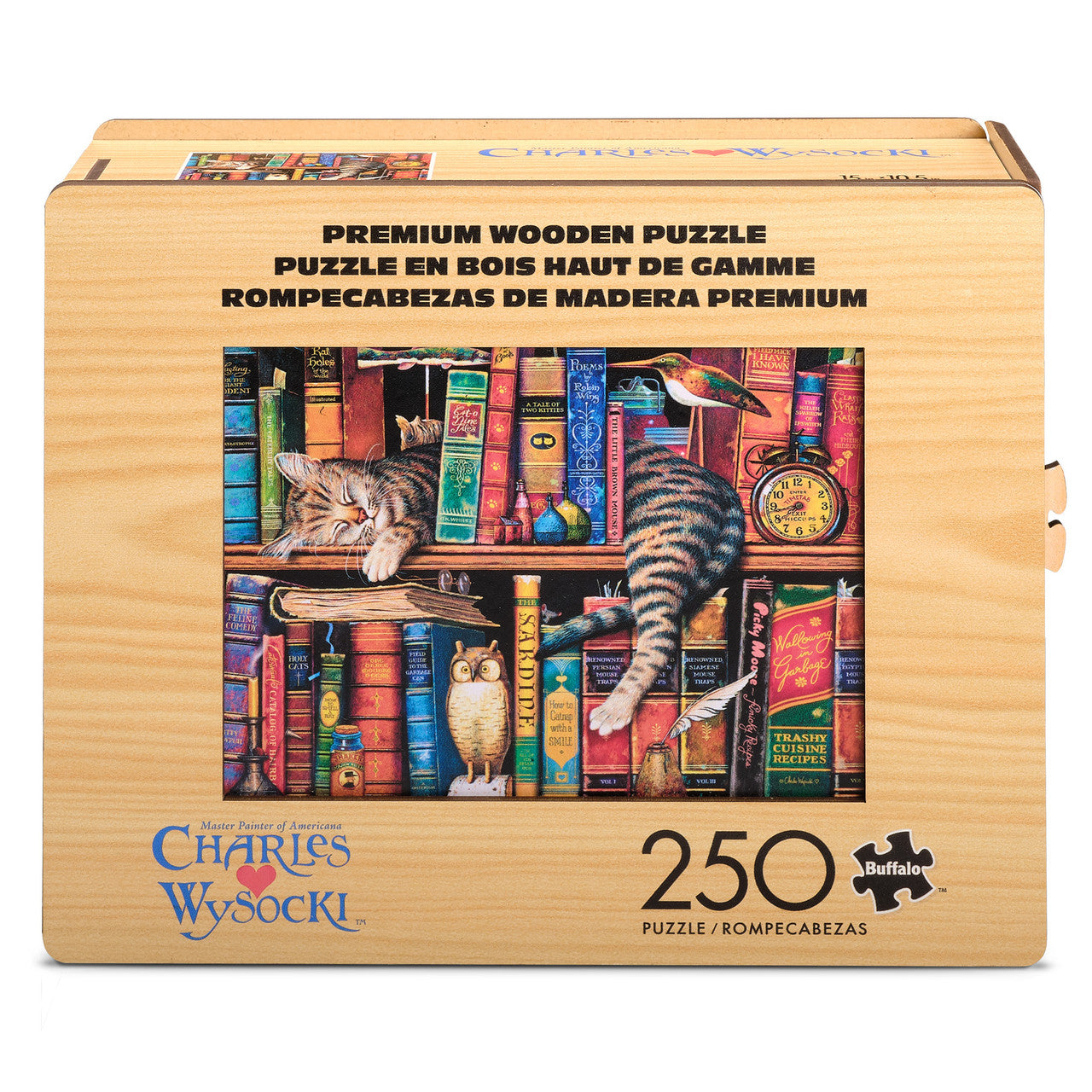 Wood Puzzle: Charles Wysocki: Frederick the Literate-Whimsy Pieces 250 Piece Puzzle