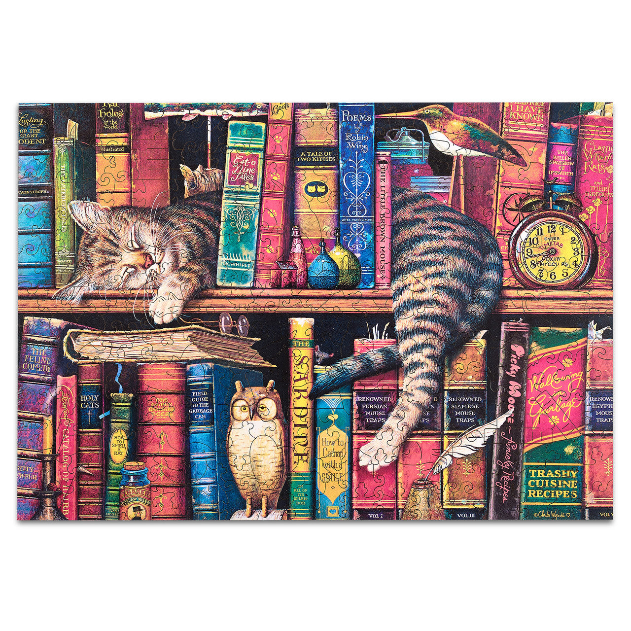 Wood Puzzle: Charles Wysocki: Frederick the Literate-Whimsy Pieces 250 Piece Puzzle