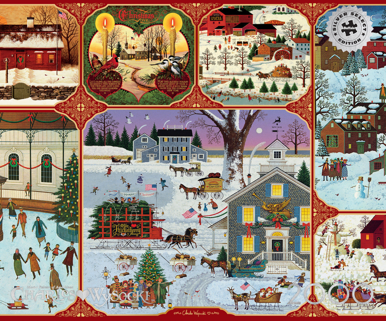 Silver Select: Wysocki Winter Collage 2000 Piece Puzzle