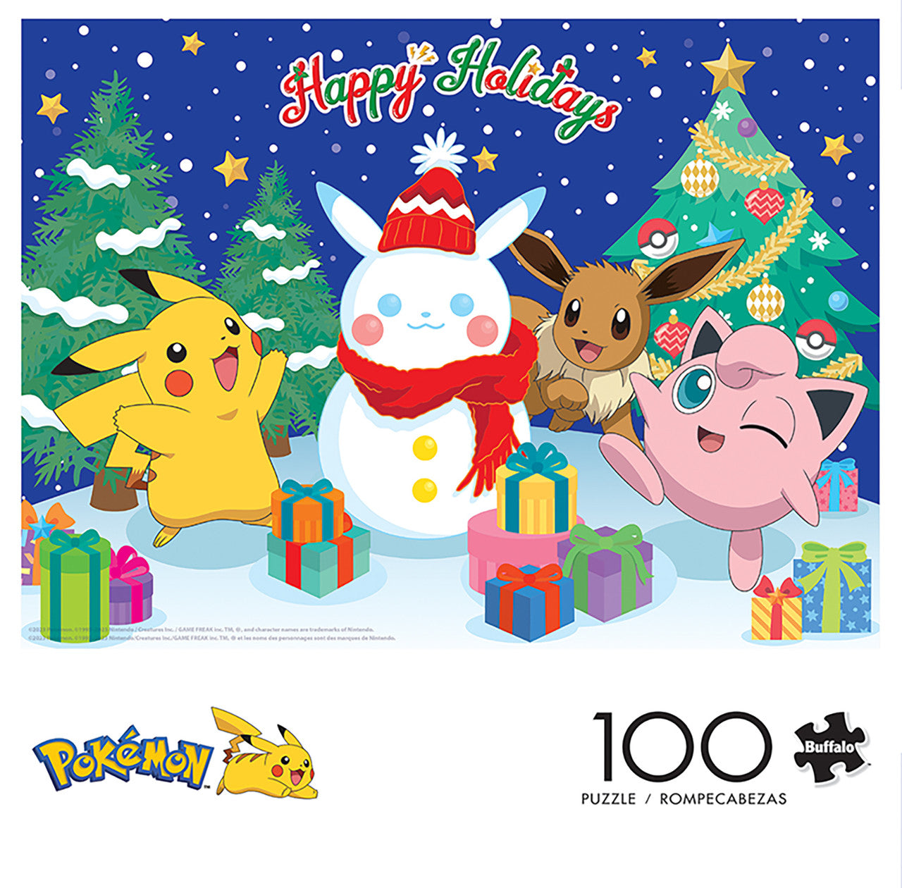 Pokemon - Pikachu Snowman 100 Piece Puzzle