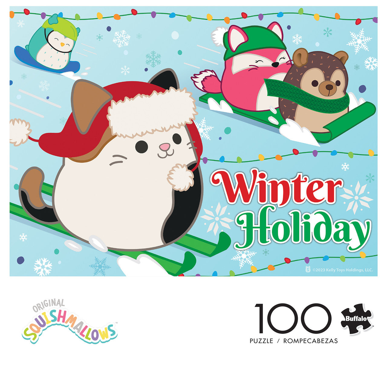 Squishmallow Winter Holiday 100 Piece Puzzle