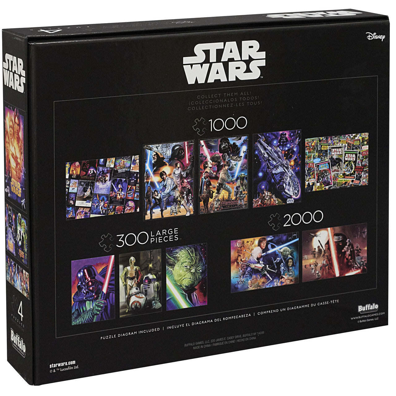 Star Wars™ Collector's Edition 4-in-1 Jigsaw Puzzle Multipack Back