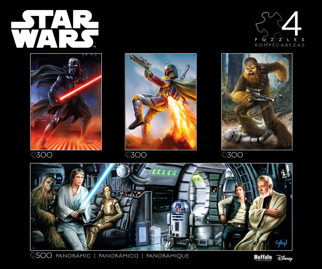 4 X 1 Multipack - Star Wars - Classic Multipack #2 - 300 & 500 Piece Puzzles