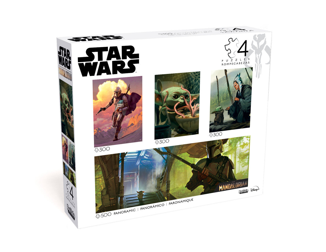 4 X 1 Multipack - Star Wars: Mandalorian 300 & 500 Piece Jigsaw Puzzles