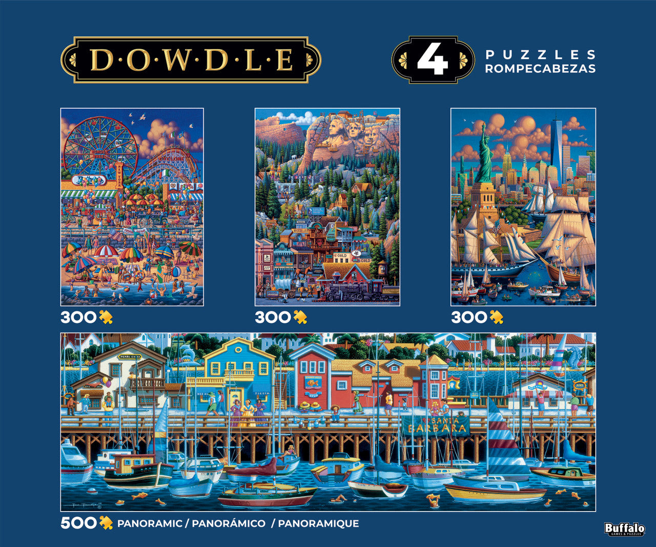 Eric Dowdle 4 in 1 Multipack 300-piece & 500-piece Puzzles
