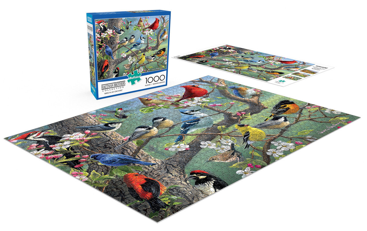 Hautman Brothers Birds in an Orchard 1000 Piece Jigsaw Puzzle Contents