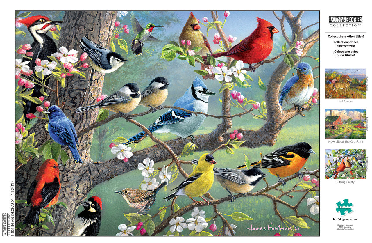 Hautman Brothers Birds in an Orchard 1000 Piece Jigsaw Puzzle Poster