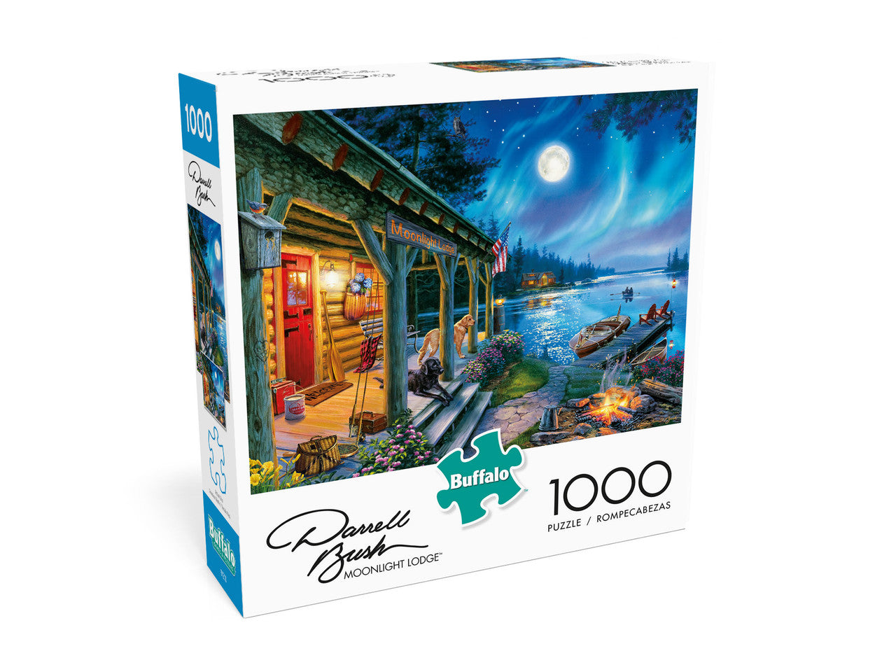 Darrell Bush:  Moonlight Lodge 1000 Piece Puzzle