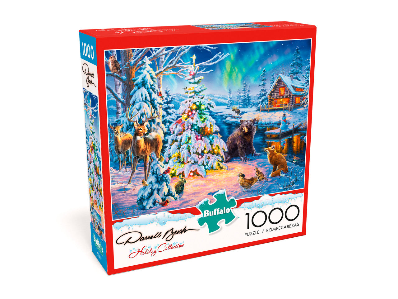Darrell Bush Woodland Christmas 1000 Piece Jigsaw Puzzle 3D