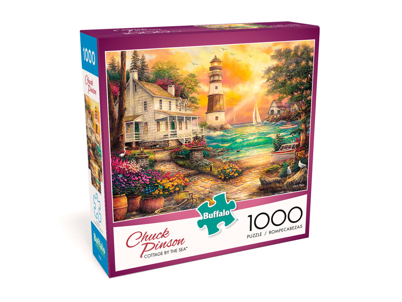 Chuck Pinson Cottage by the Sea 1000 Piece Jigsaw Puzzle 3D