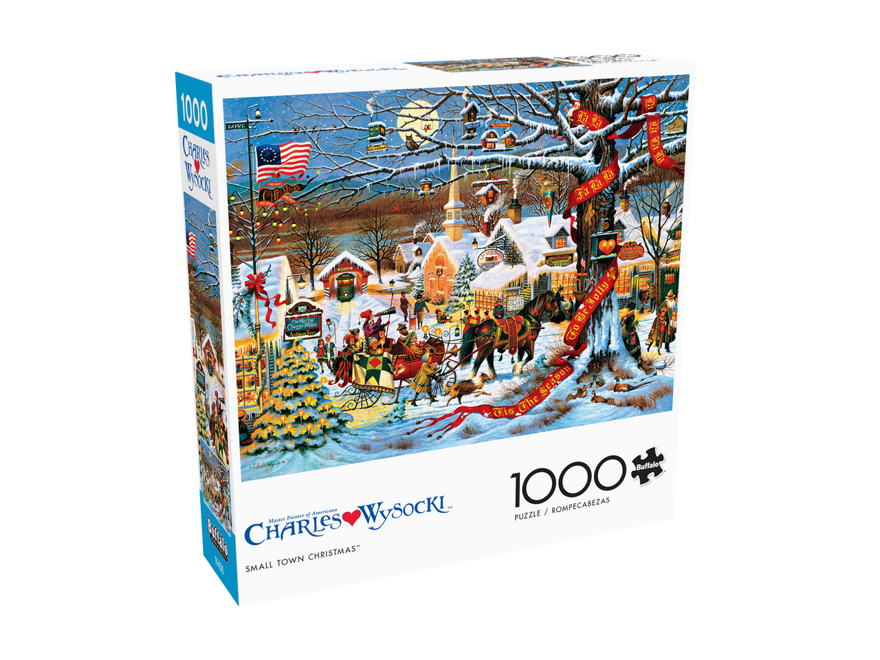 Charles Wysocki:  Holiday Small Town Christmas 1000 Piece Puzzle