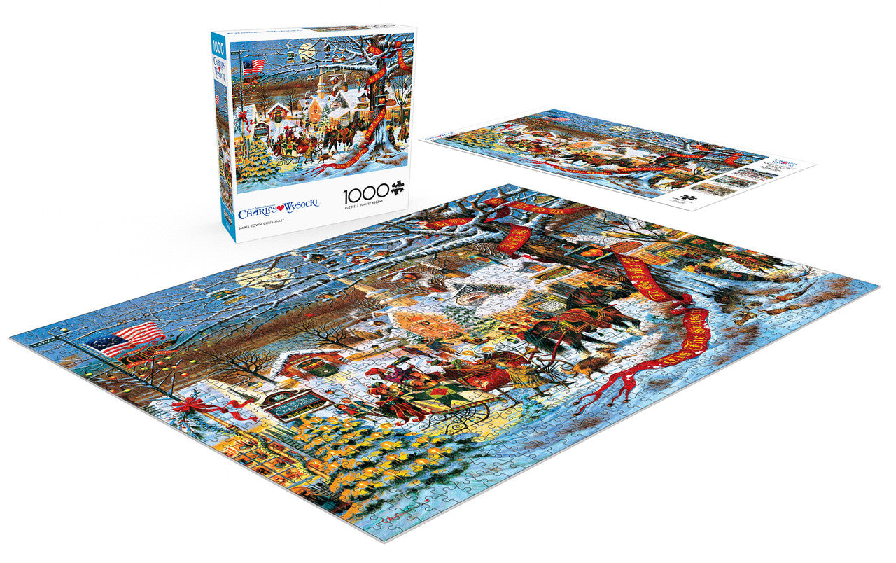 Charles Wysocki:  Holiday Small Town Christmas 1000 Piece Puzzle