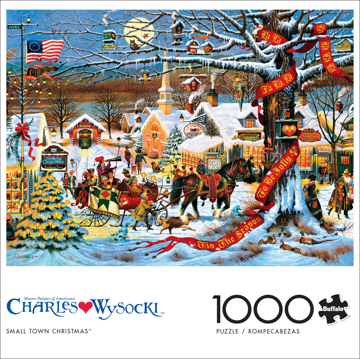 Charles Wysocki:  Holiday Small Town Christmas 1000 Piece Puzzle