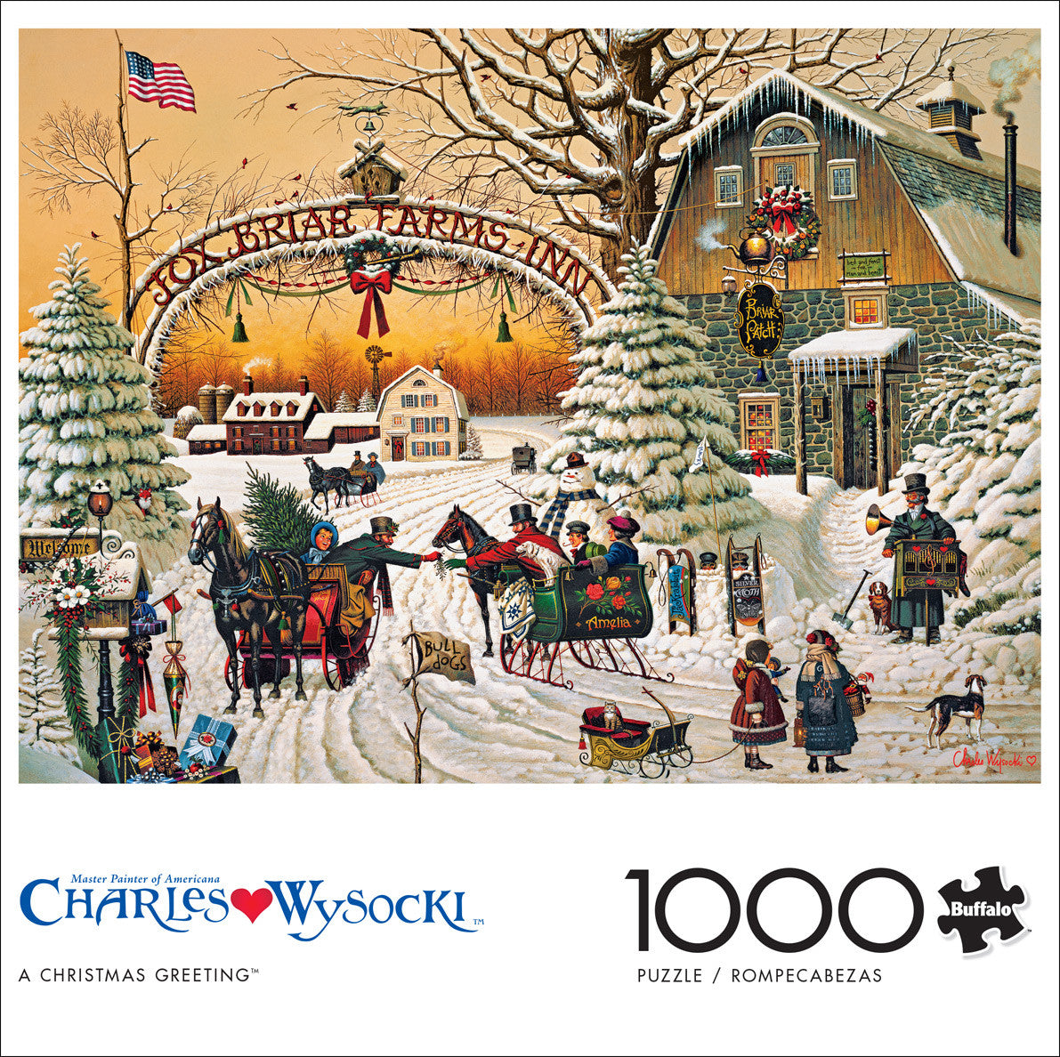 Charles Wysocki:  A Christmas Greeting 1000 Piece Puzzle