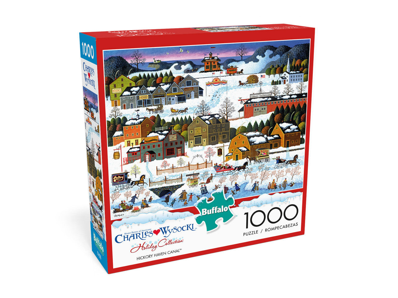 Charles Wysocki Hickory Haven Canal 1000 Piece Jigsaw Puzzle Box