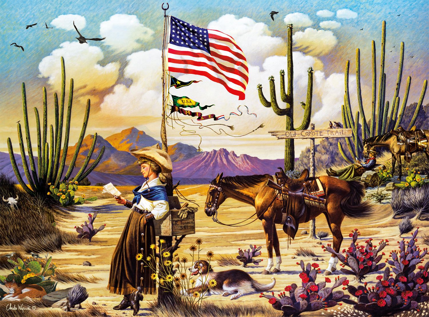 Charles Wysocki: Love Letter from Laramie 1000 Piece Puzzle