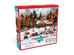 Charles Wysocki Vermont Maple Tree Tappers 1000 Piece Jigsaw Puzzle Box