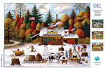 Charles Wysocki Vermont Maple Tree Tappers 1000 Piece Jigsaw Puzzle Poster