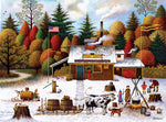 Charles Wysocki Vermont Maple Tree Tappers 1000 Piece Jigsaw Puzzle