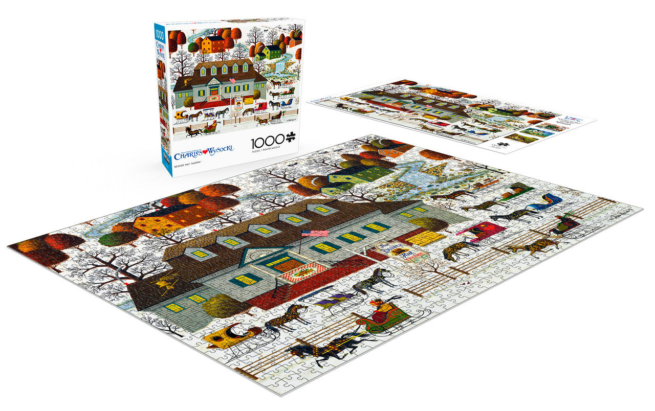 Charles Wysocki: Beaver Hat Tavern 1000 Piece Puzzle