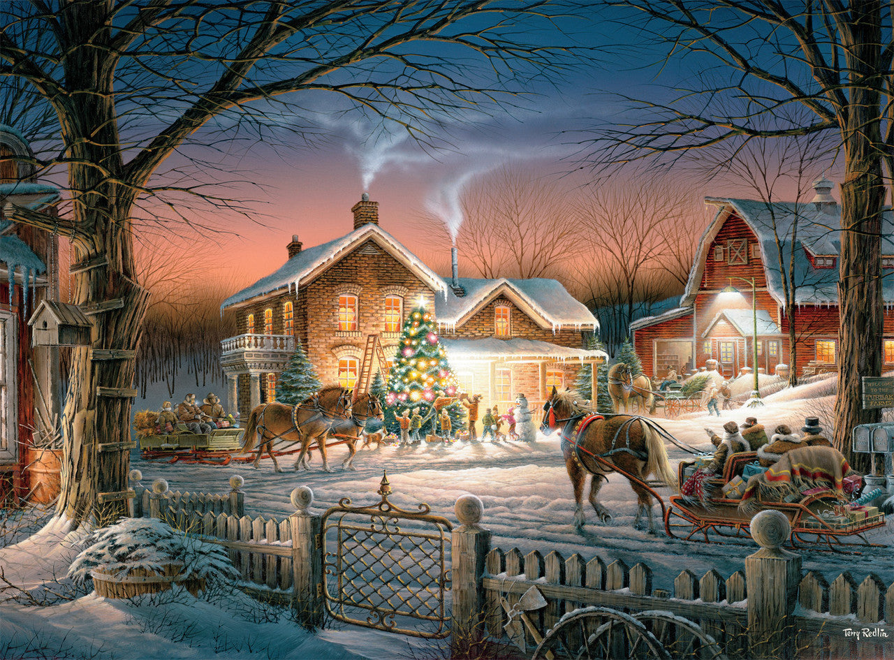 Terry Redlin: Trimming The Tree 1000 Piece Puzzle