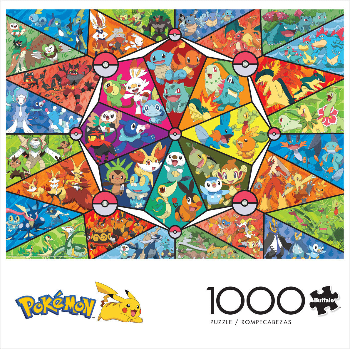 Pokemon: Stained Glass Starters 1000 Piece Puzzle